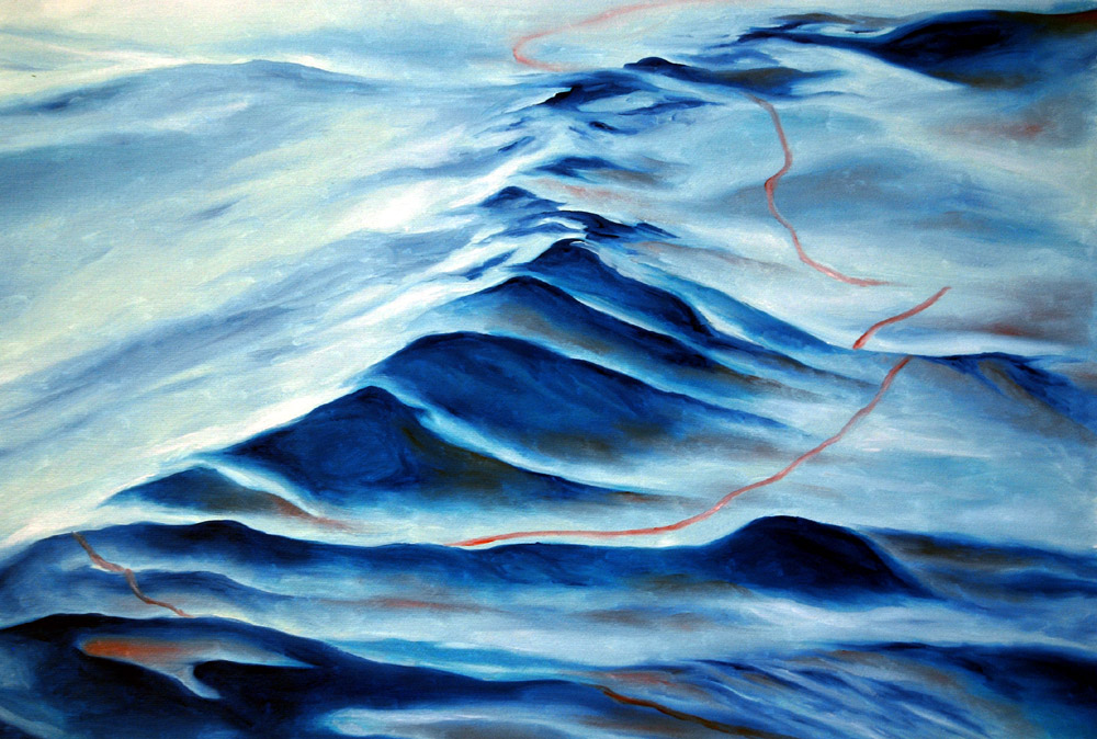 Peinture de désert bleu par Madeleine Dubé