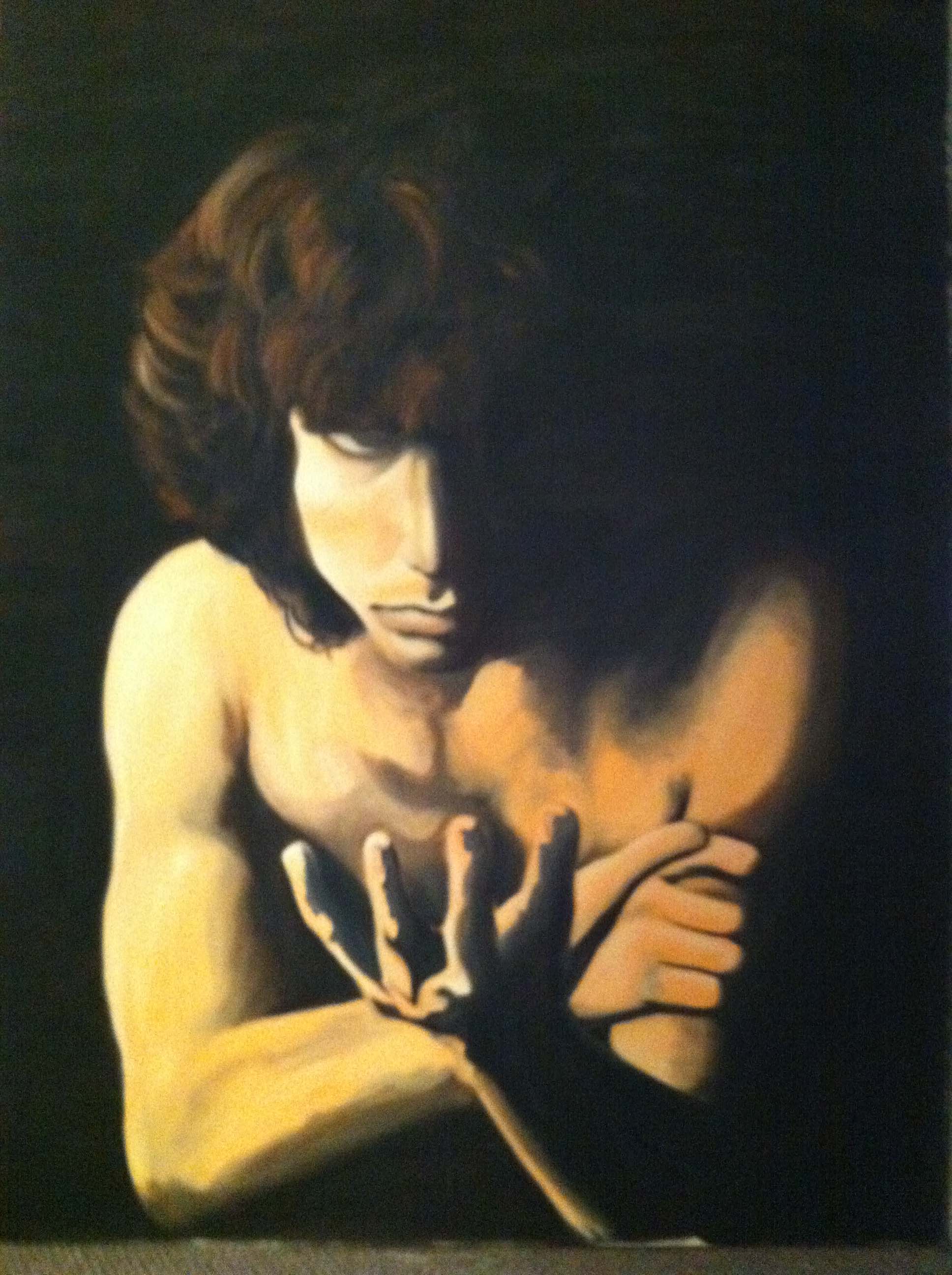 Peinture de Jim Morrison par Madeleine Dubé